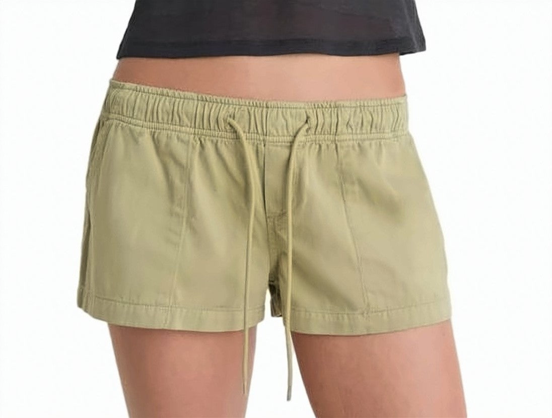 Paloma Wool Relaxed Fit Green Shorts With Elastic Waistband
