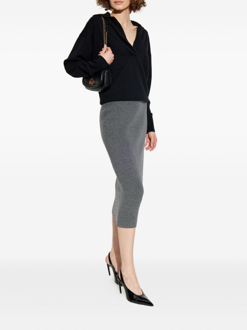 Tom Ford Polo-Style Cashmere Sweater With Subtle Logo Embroidery