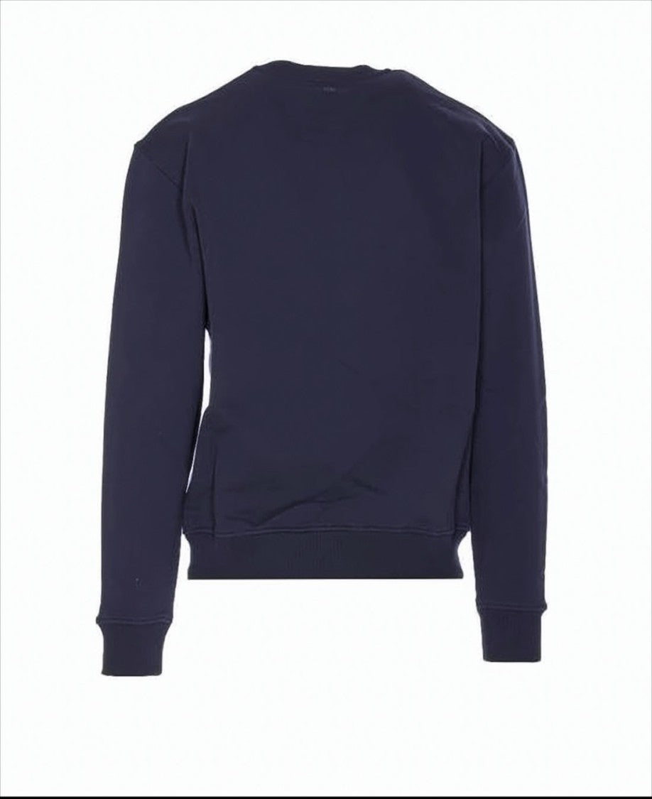 Ami Long-Sleeve Crewneck Sweatshirt With Embroidered Heart Detail