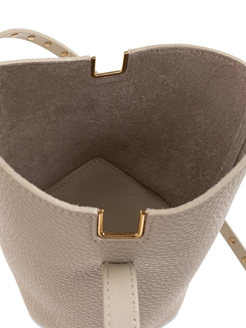 Lanvin Neutral Bucket Bag With Strap Calf Bag