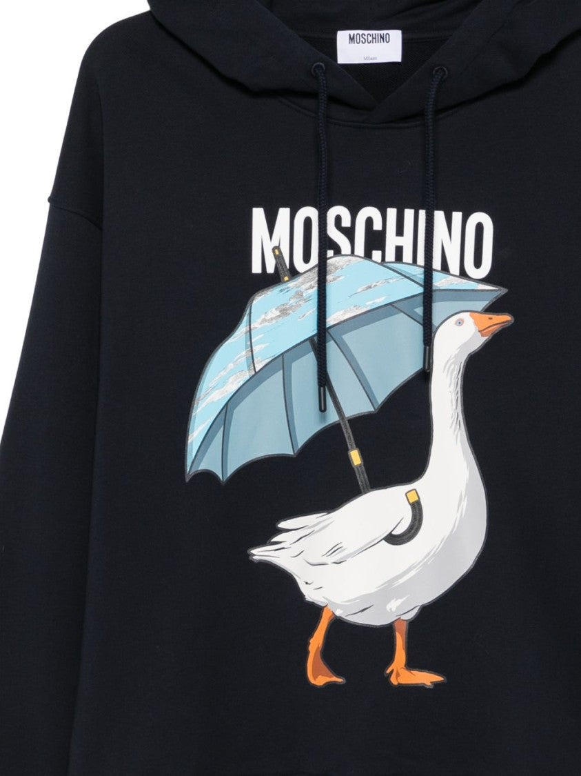 Moschino Graphic Hoodie With Playful Goose Design