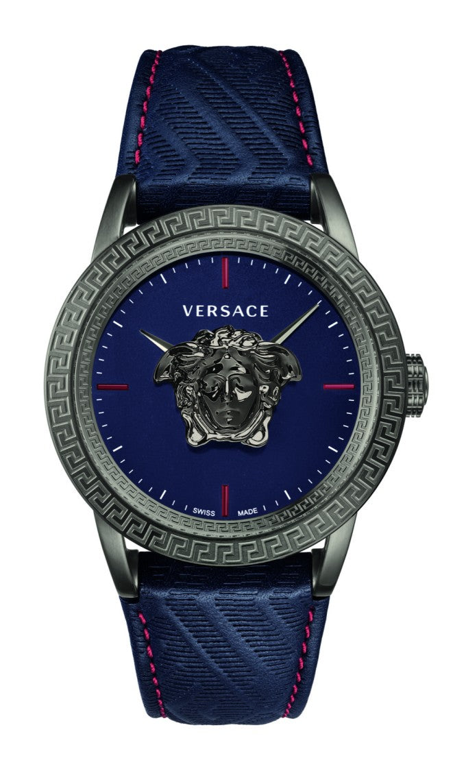 Versace Palazzo Empire Analog Wristwatch With Greek Key Pattern And Medusa Emblem