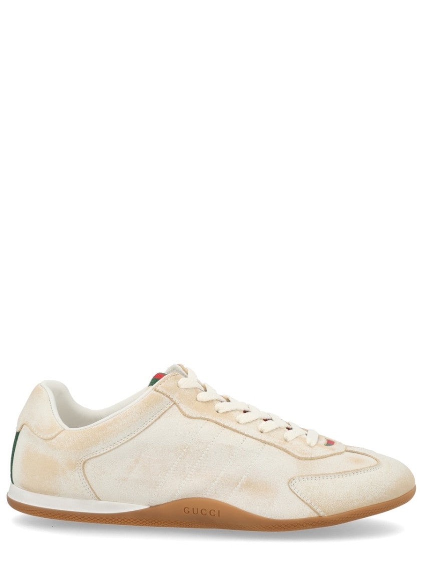 Gucci Shift Web Stripe Calfskin Sneakers