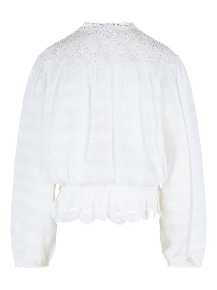 Isabel Marant Cropped Top With Lace Detail