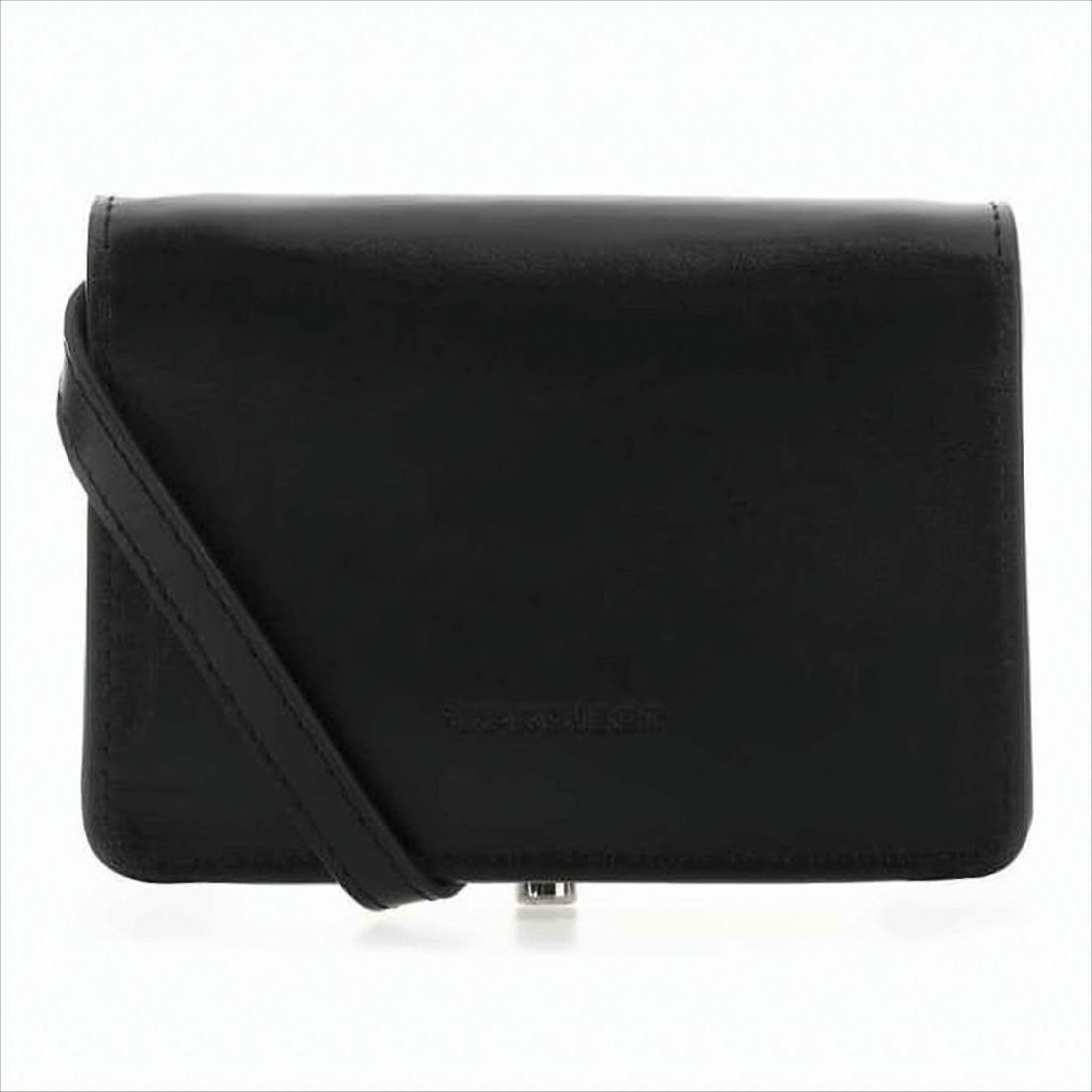 Y/Project Structured Black Leather Crossbody Bag
