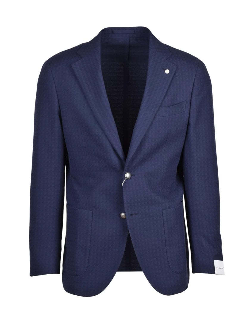 Luigi Bianchi Cotton Embroidered Jacket - Blue