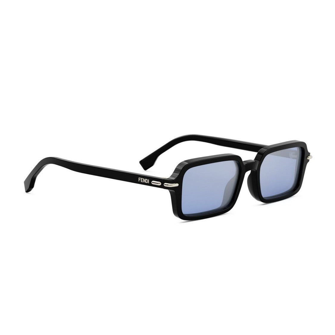 Fendi Black Fendi Selleria Rectangular Acetate Sunglasses