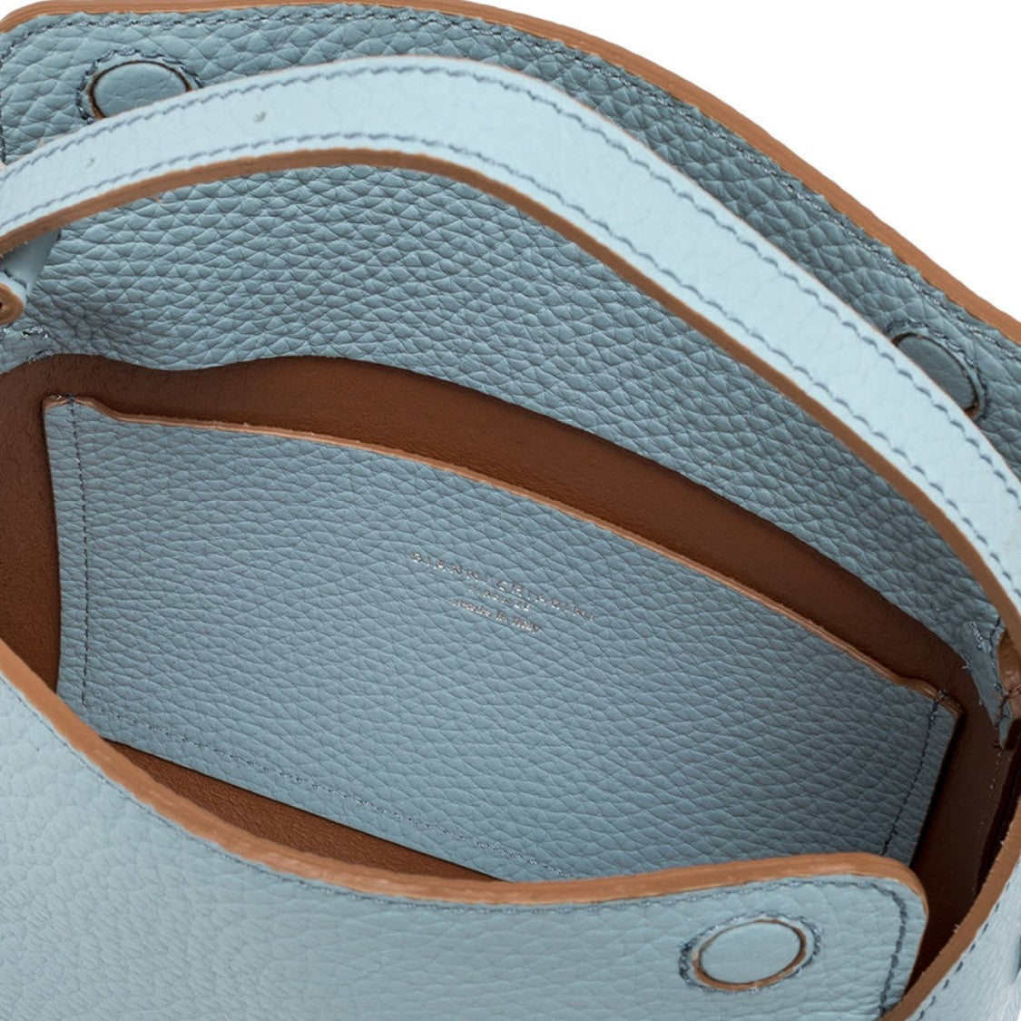 Gianni Chiarini Penelope Handbag In Double Leather Light Blue