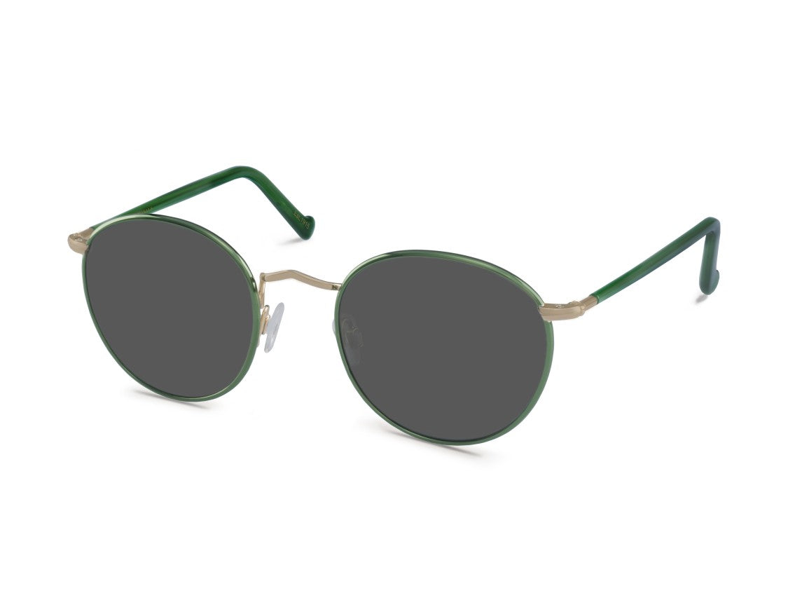 Moscot Green Or-Zev-S Metal Sunglasses