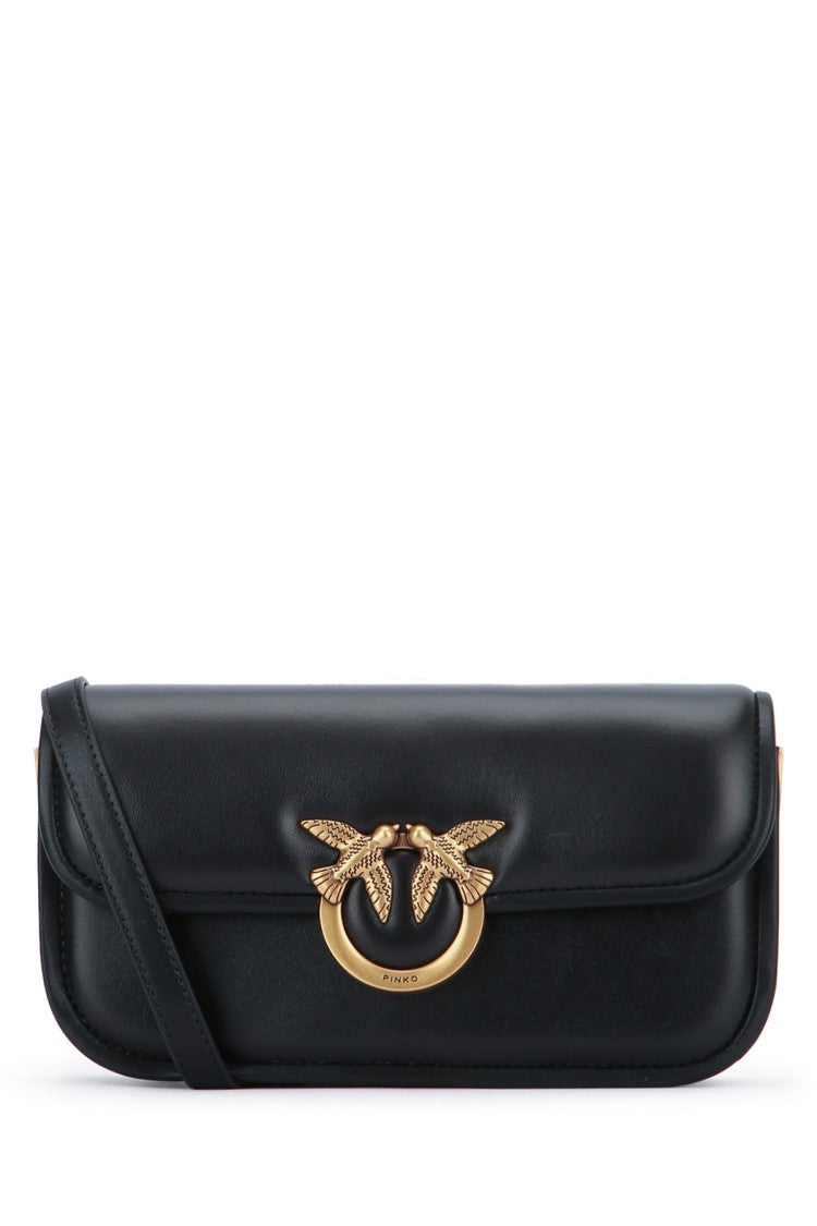 Pinko Rectangular Crossbody Bag With Gold-Tone Bird Clasp