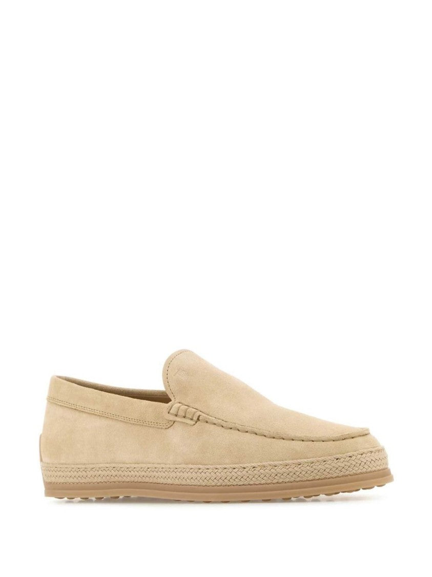 Tod's Slip-On Suede Loafers With Woven Detailing