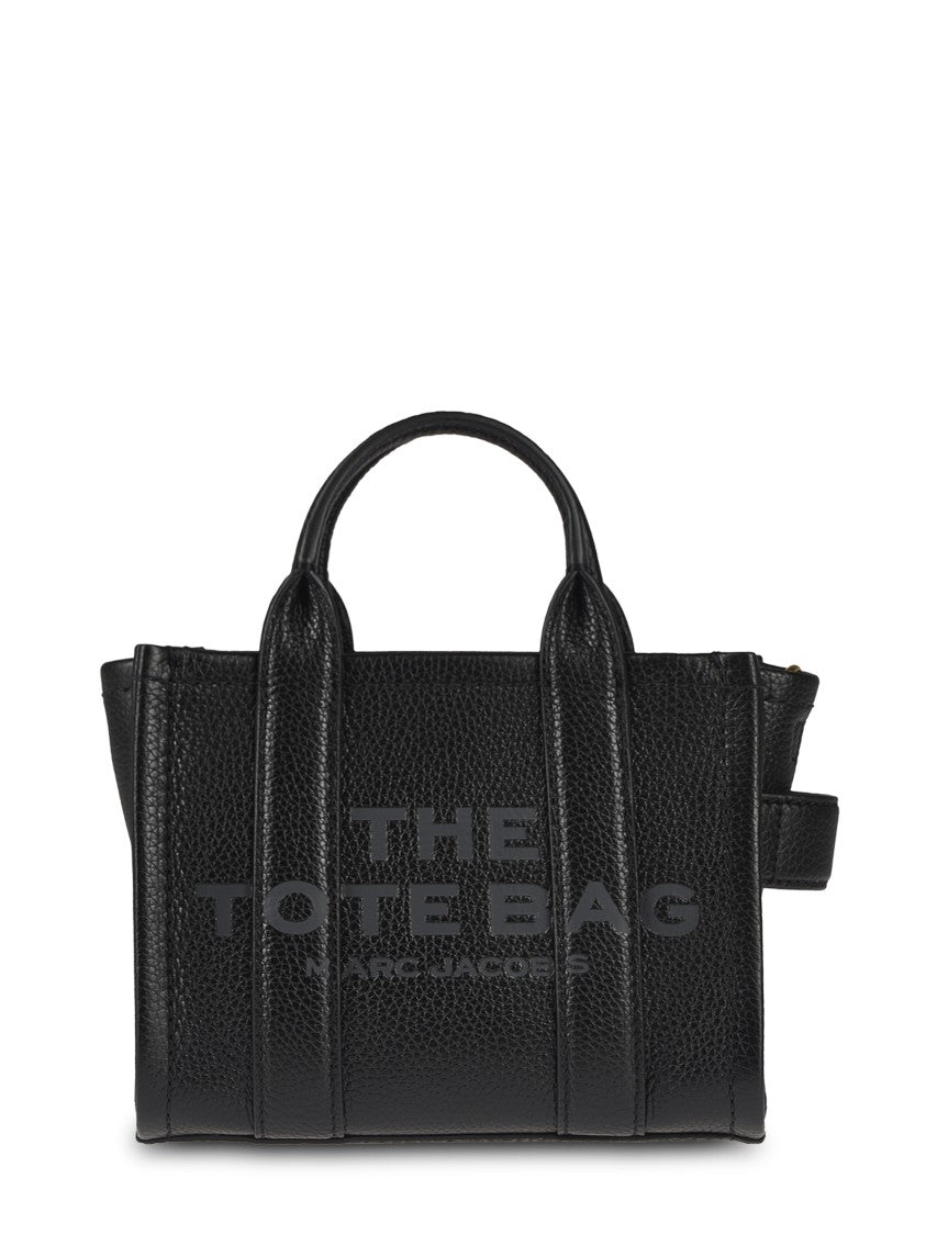 Marc Jacobs Structured Black Crossbody Tote With Textured Finish