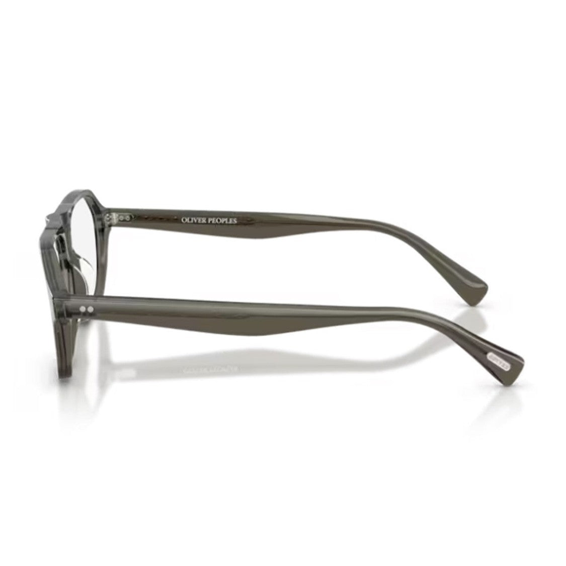 Oliver Peoples Gray Remment Acetate Aviator Sunglasses