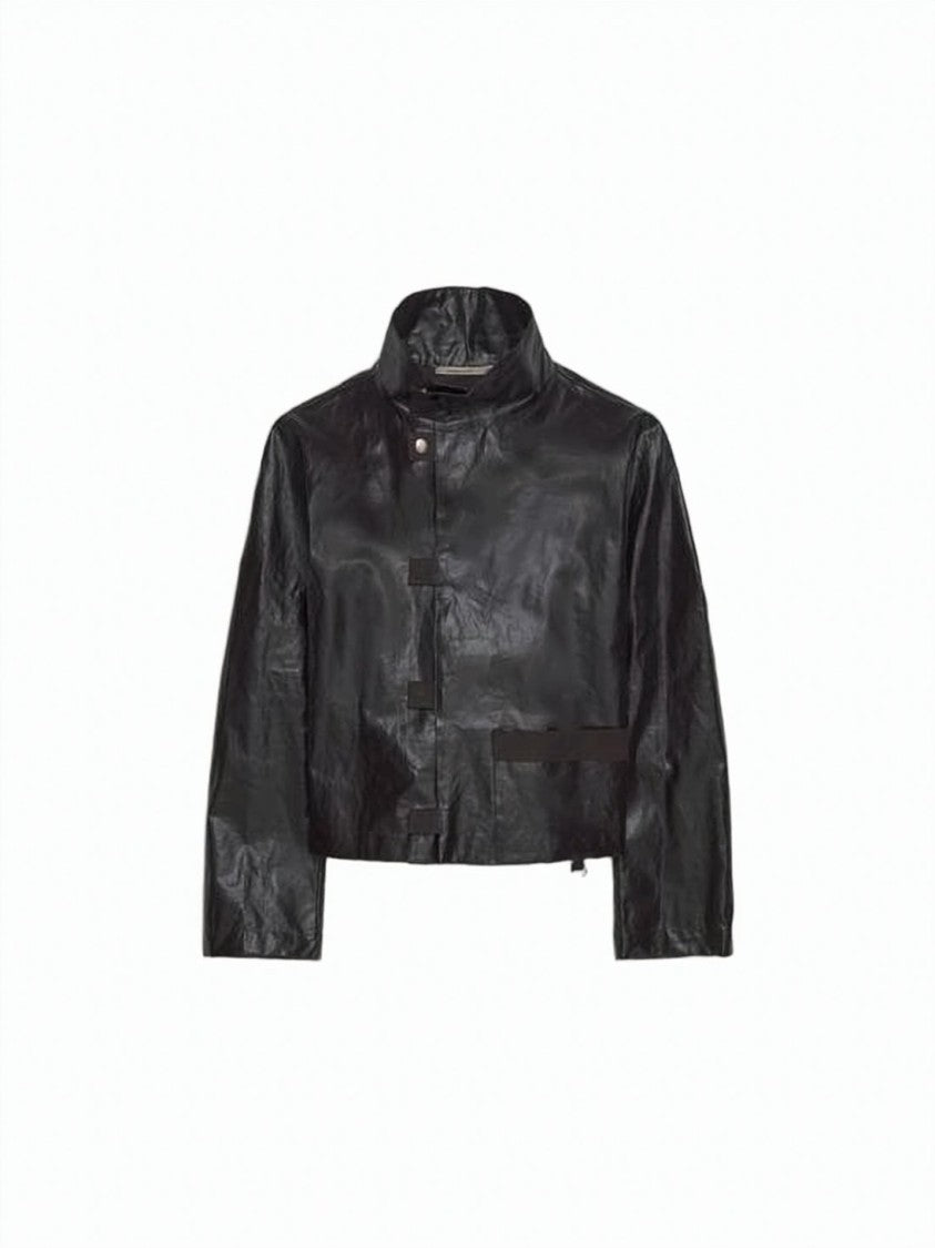 Paloma Wool Cropped Black Jacket With High Collar