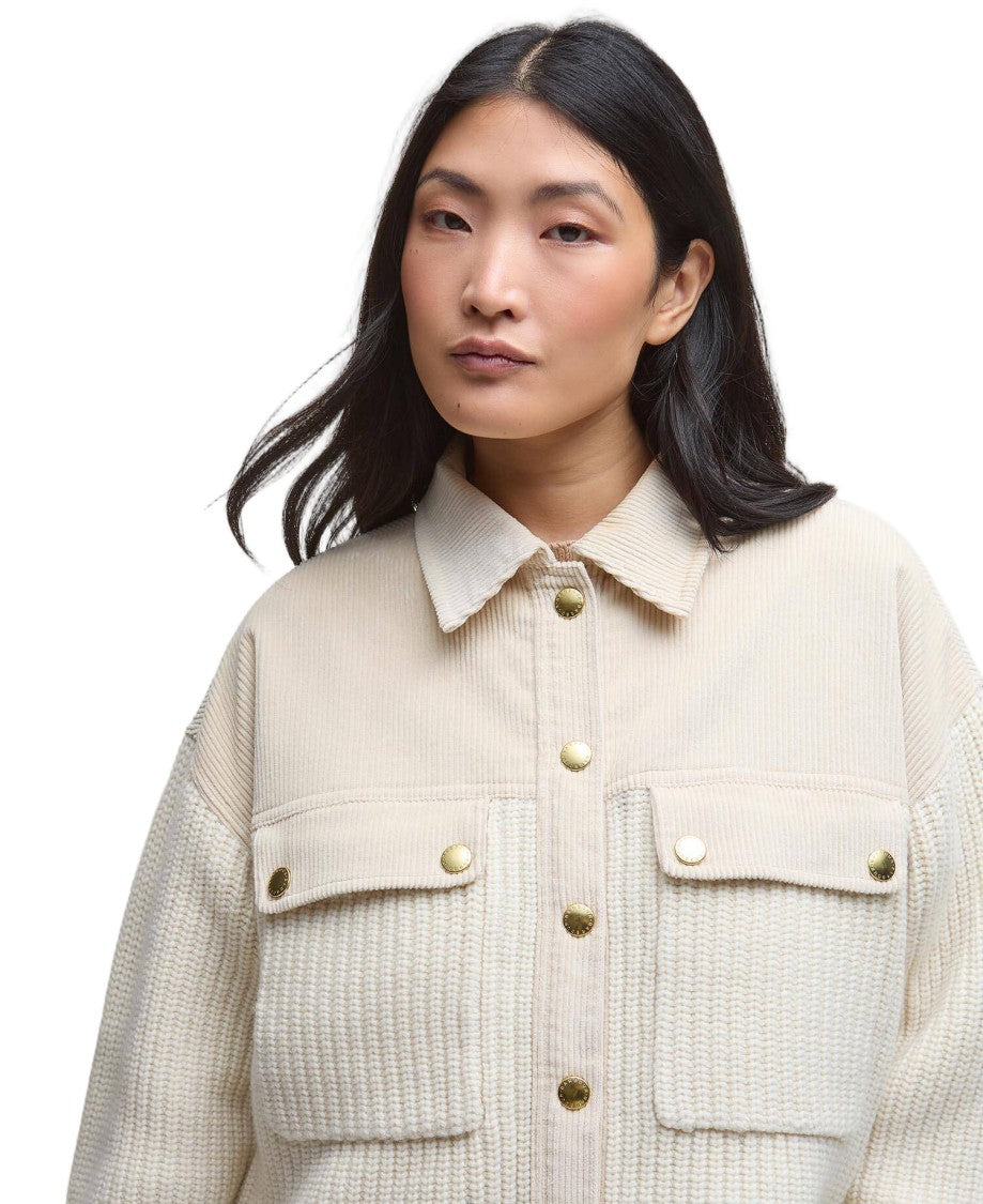 Barbour Maxine Knit Cardigan With Ribbed Textures