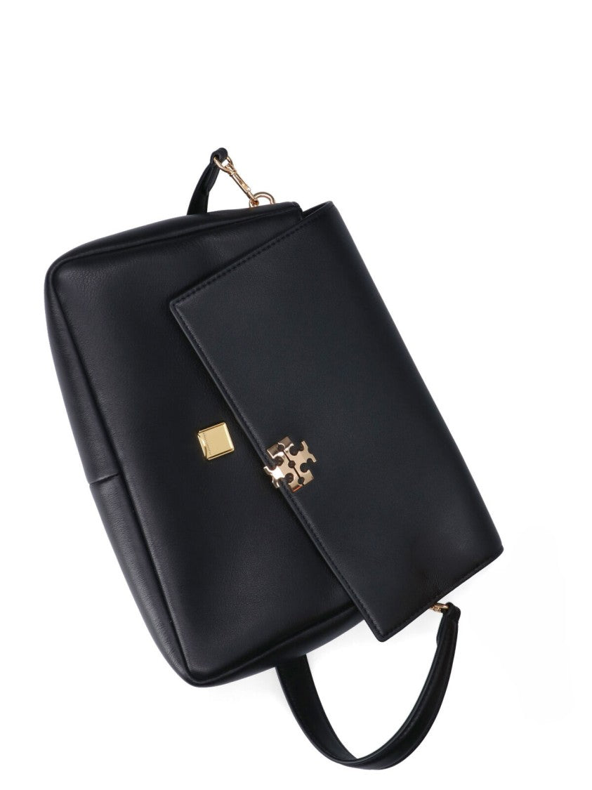 Tory Burch Black Charlie Double T Leather Bag