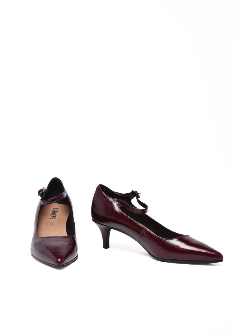 Carmens Red Leather Strappy Pumps