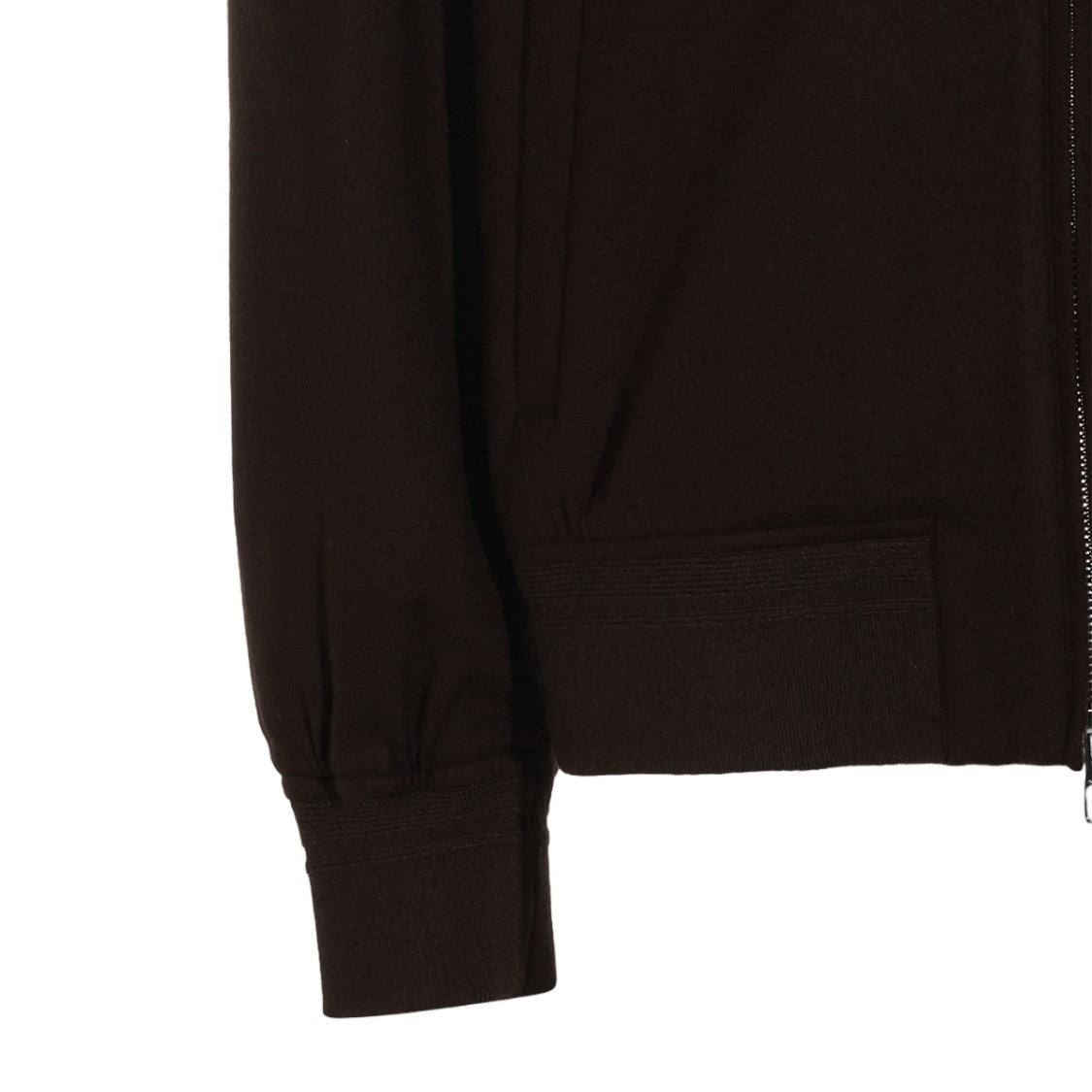 Montecore Minimalist Plush Collar Ribbed Casual Jacket