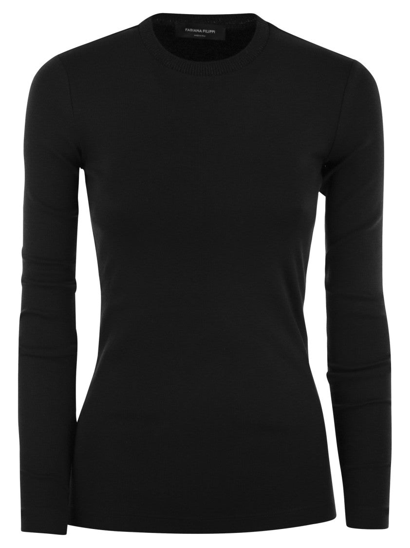 Fabiana Filippi Long-Sleeved T-Shirt In Jersey