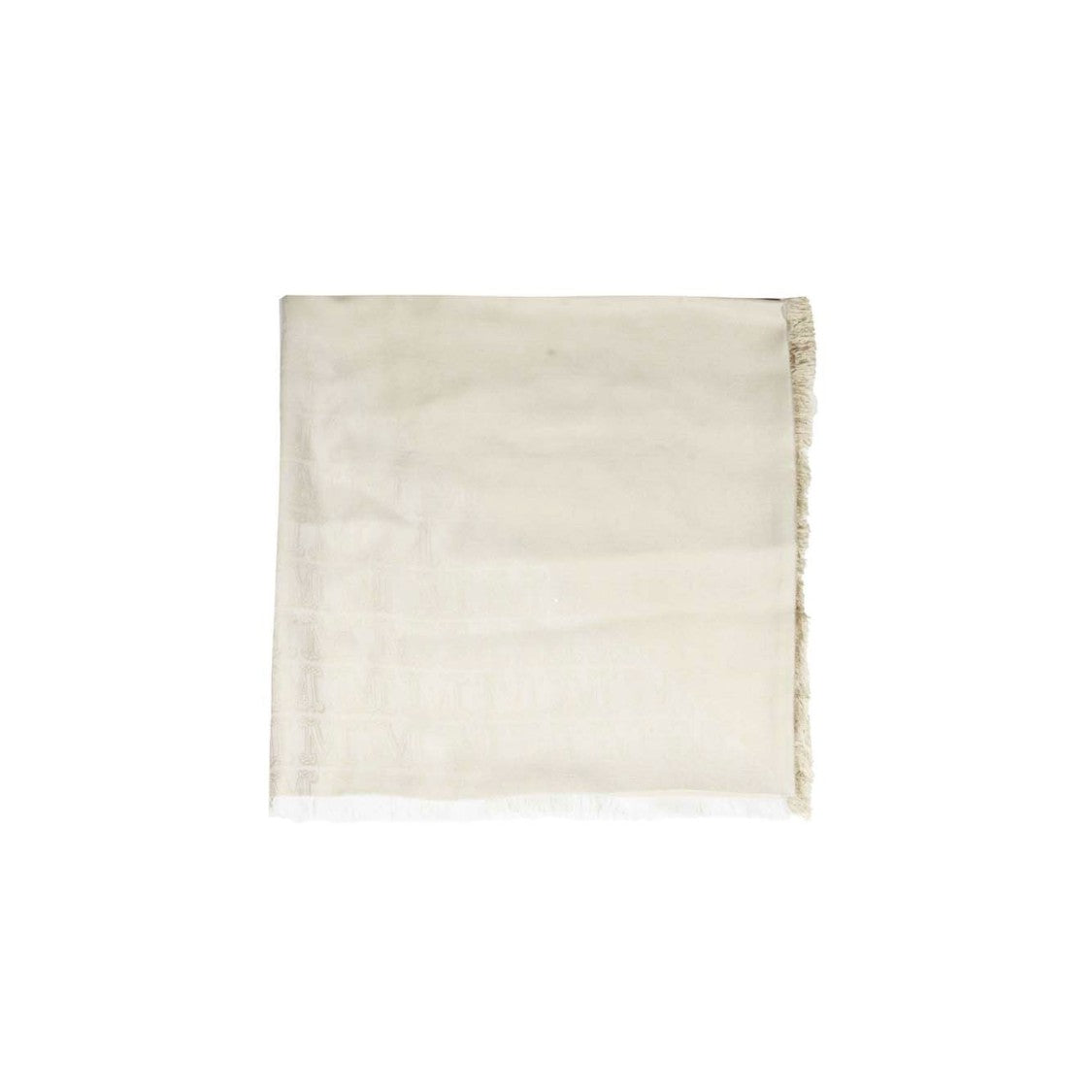 Max Mara Geode Shawl In Beige Jacquard Silk And Cotton