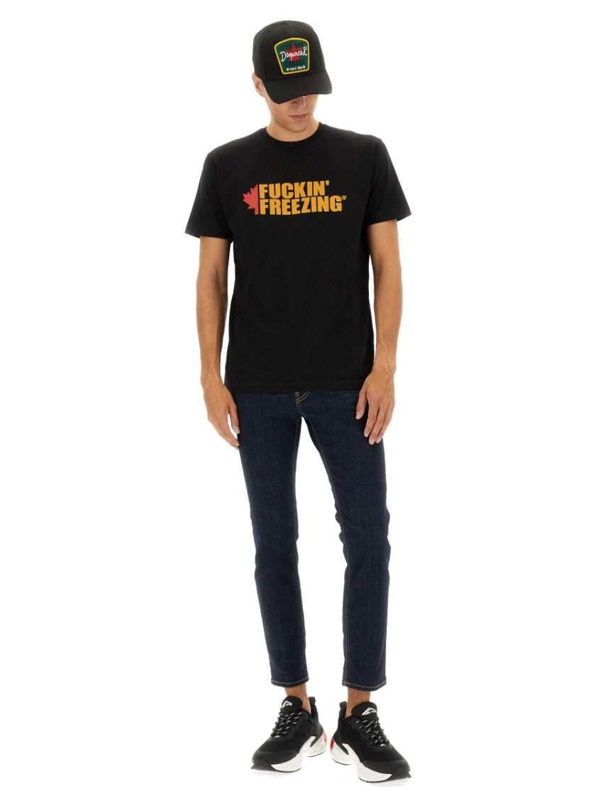 Dsquared2 Graphic Print T-Shirt With Crew Neckline