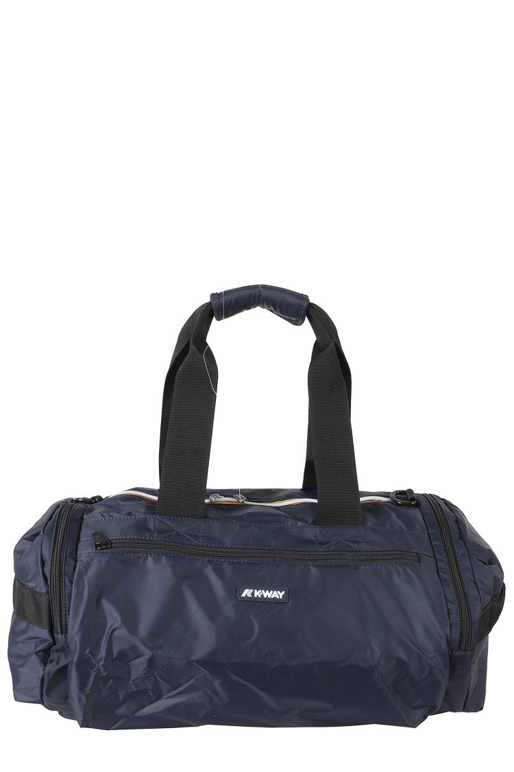 K-Way Blue Mereville S Ribbon Handles Polyester Duffle Bag