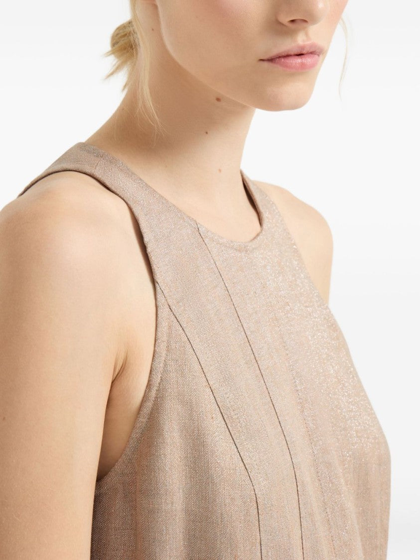 Brunello Cucinelli Fitted Sleeveless Maxi Dress