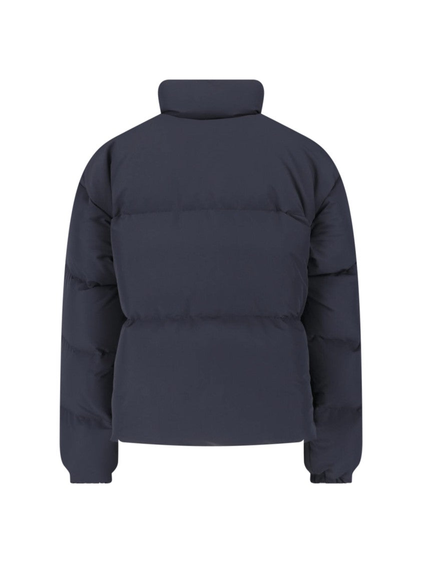 Jil Sander High Collar Padded Jacket With Boxy Silhouette And Dual Closure