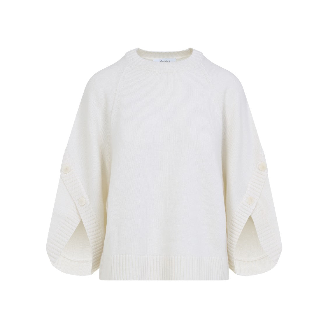Max Mara Relaxed-Fit Wool-Cashmere Blend Sweater With Button Details