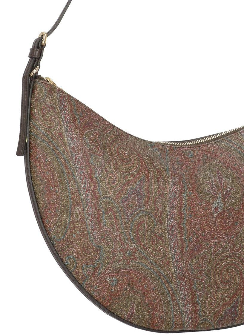 Etro Crescent-Shaped Shoulder Bag With All-Over Paisley Pattern