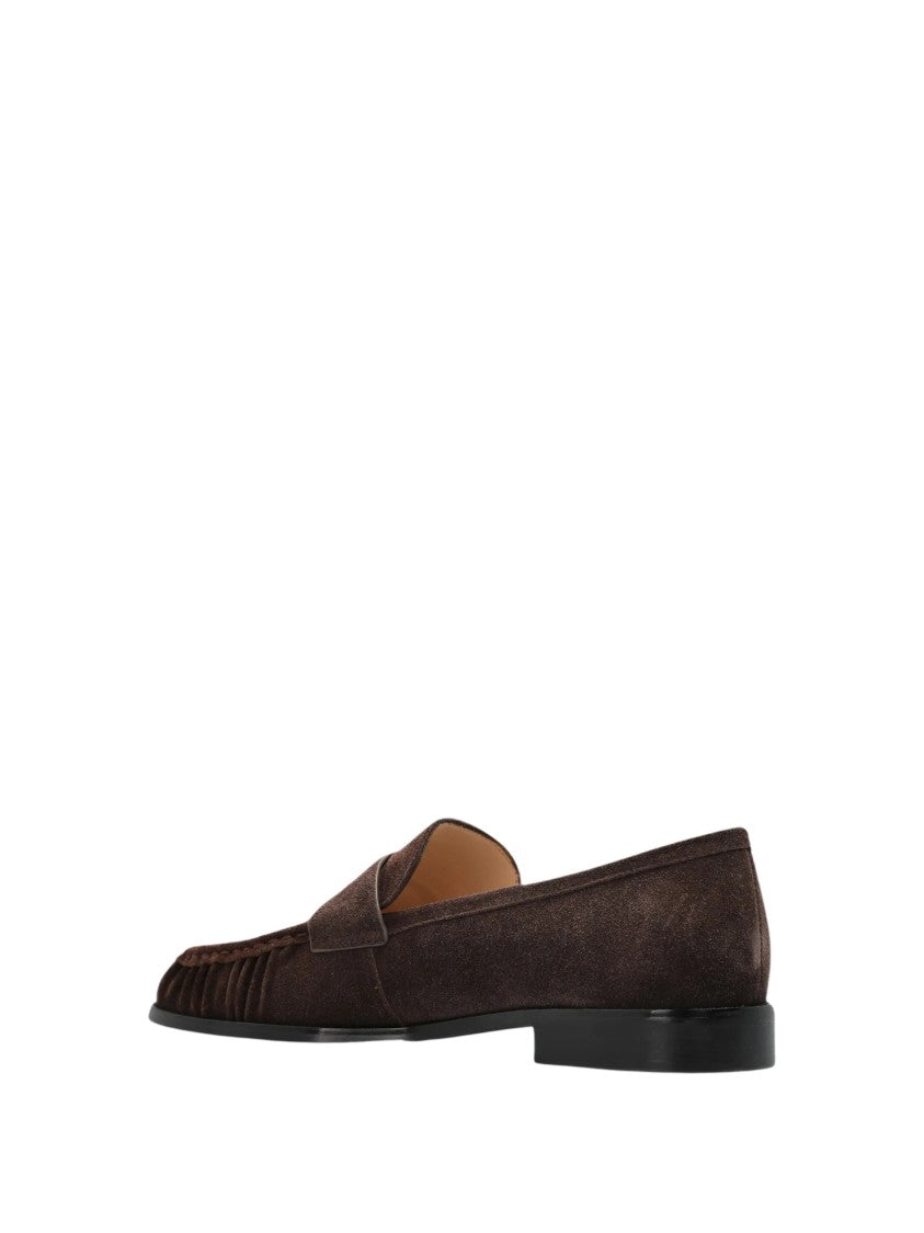 Furla Soft Suede Moccasin Loafers