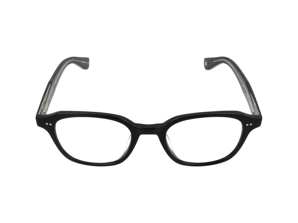 Garrett Leight Classic Metallic Accent Square Frame Optical Glasses