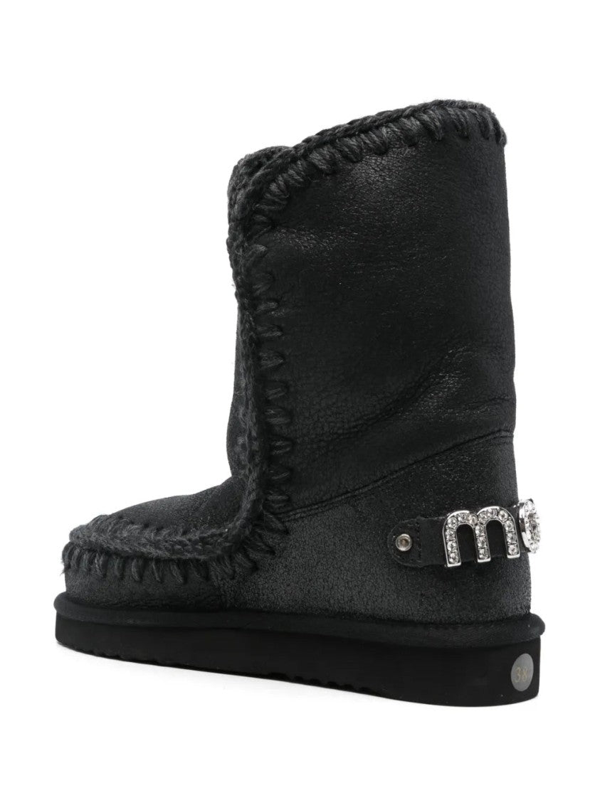 Mou Ankle Boots With Plush Sheep Leather Lining
