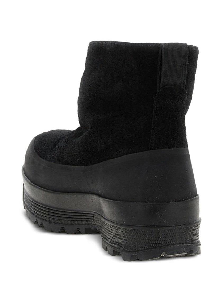 Stone Island Suede Ankle Boots With Compass Logo