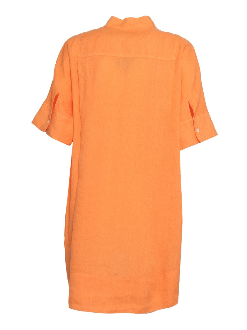 Aspesi Relaxed-Fit Mandarin Collar Linen Shirt