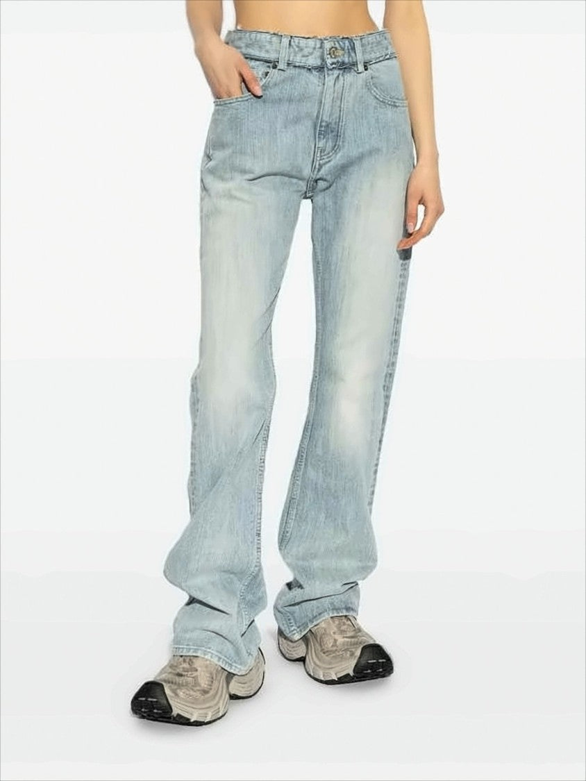 Balenciaga Light Blue Denim Pants With Classic Five-Pocket Design