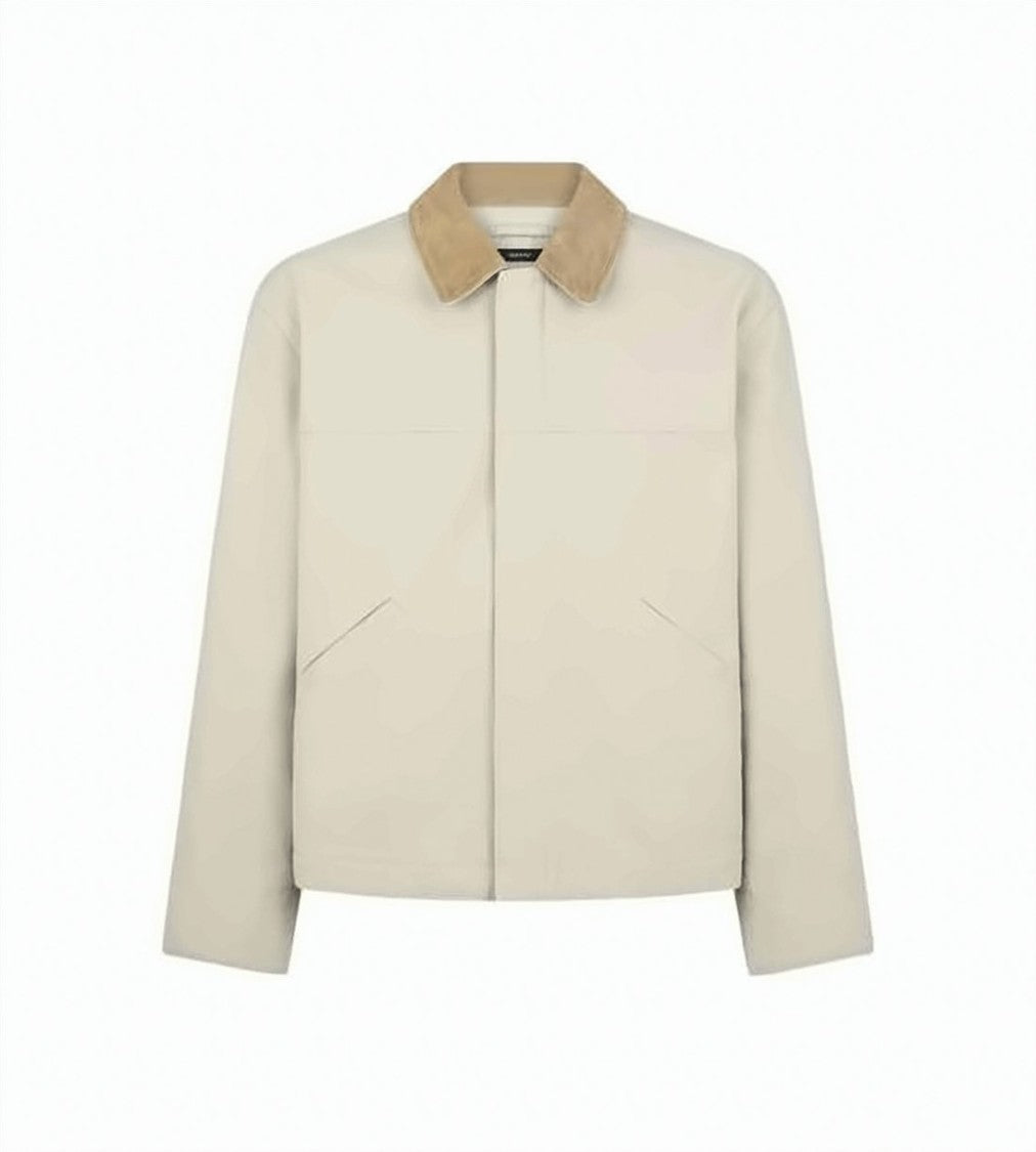 Tom Ford Boxy Silhouette Jacket With Leather Accents