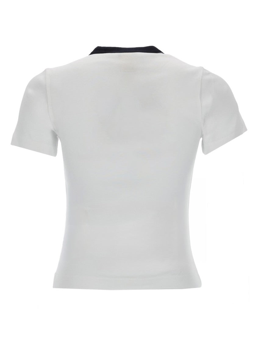 Patou Fitted Adorned Contrasting Trim T-Shirt
