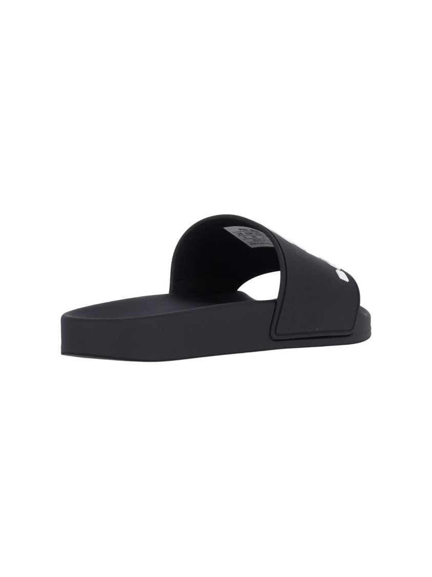 Balenciaga "Pool" Slide Sandals Black