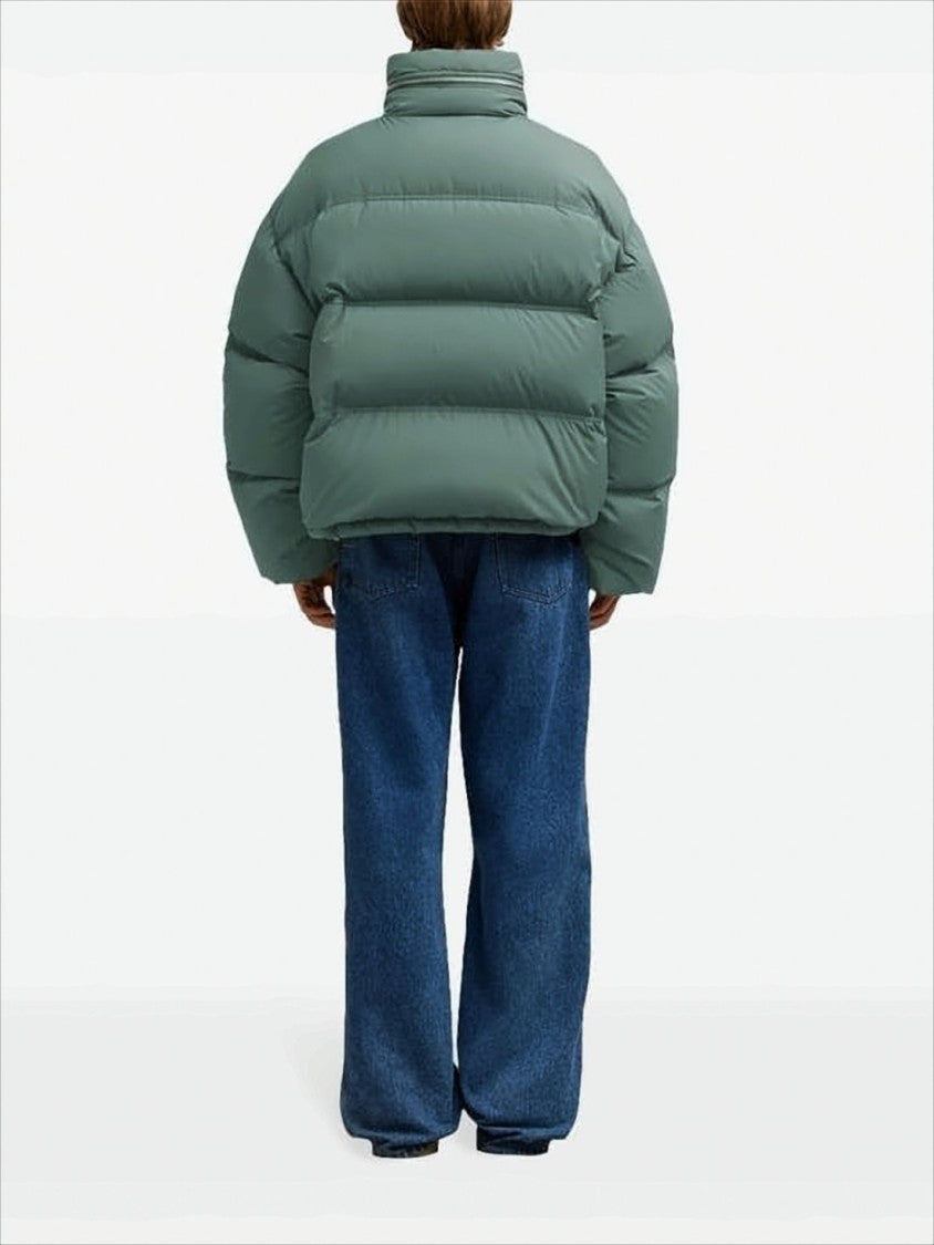 Ami Cropped Puffer Jacket With High Stand Collar