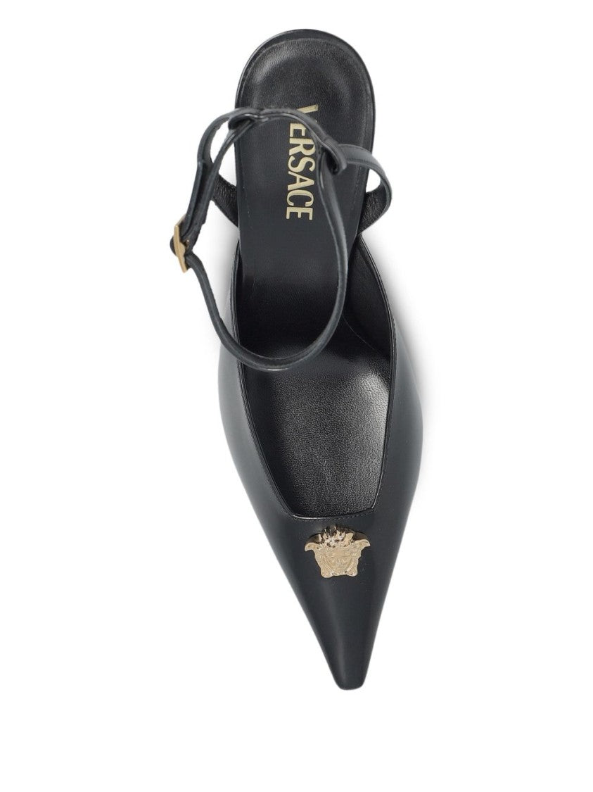 Versace Pointed Toe Slingback Pumps