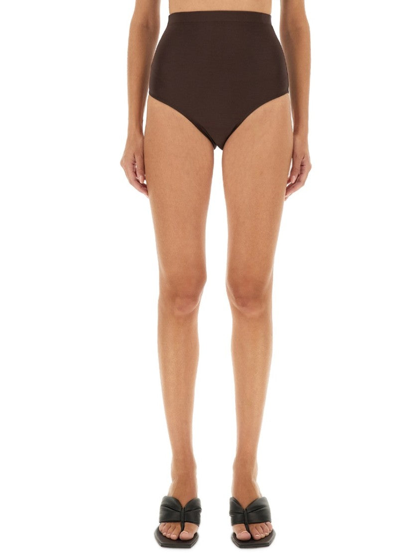 Rick Owens X Lilies High-Rise Slim Fit Shorts With Smooth Finish