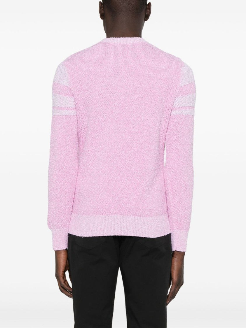 Malo Crewneck Sweater With Striped Pattern