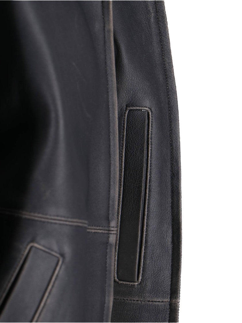 Dunst Black Lambskin Bomber Jacket