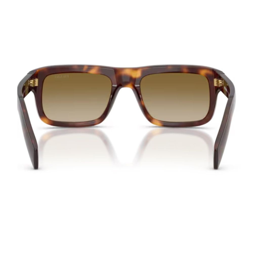 Prada Oversized Rectangular Frame Sunglasses In Glossy Havana Acetate