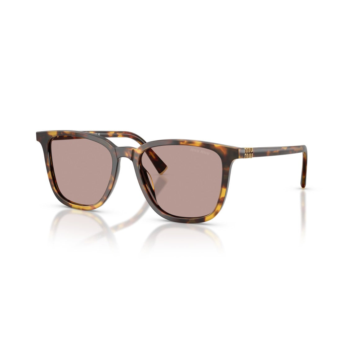 Miu Miu 0Mu B03s Classic Tortoiseshell Square Sunglasses