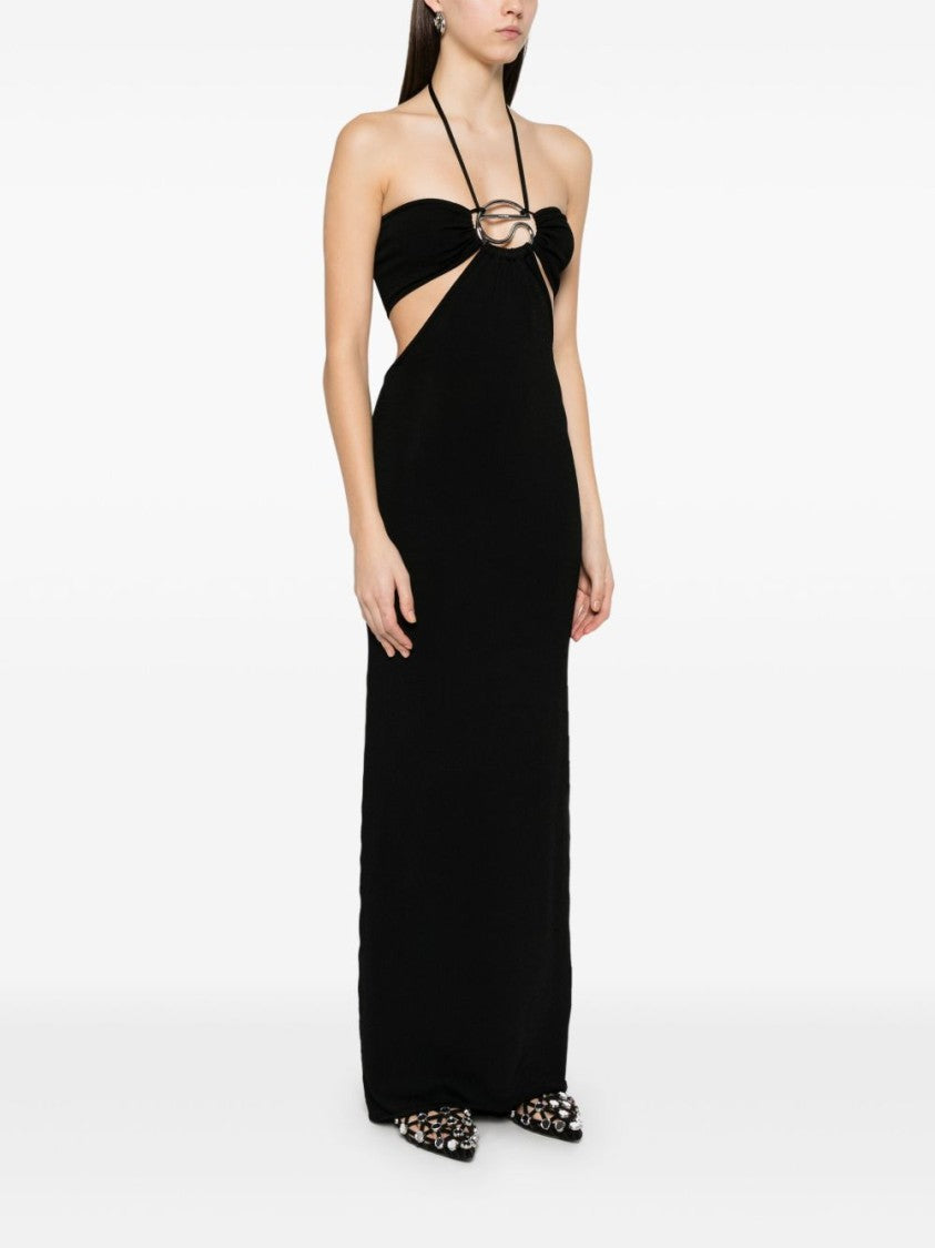 Coperni Halterneck Black Maxi Dress