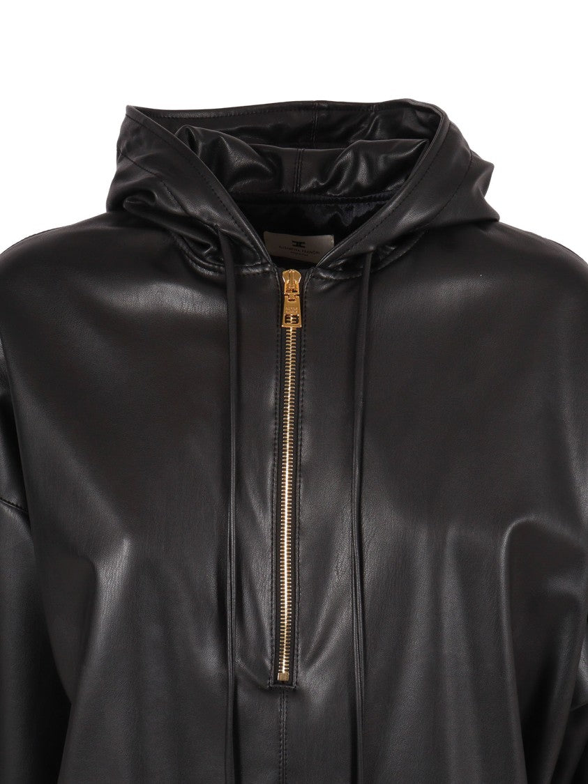 Elisabetta Franchi Fitted Long-Sleeved Top With High Neckline