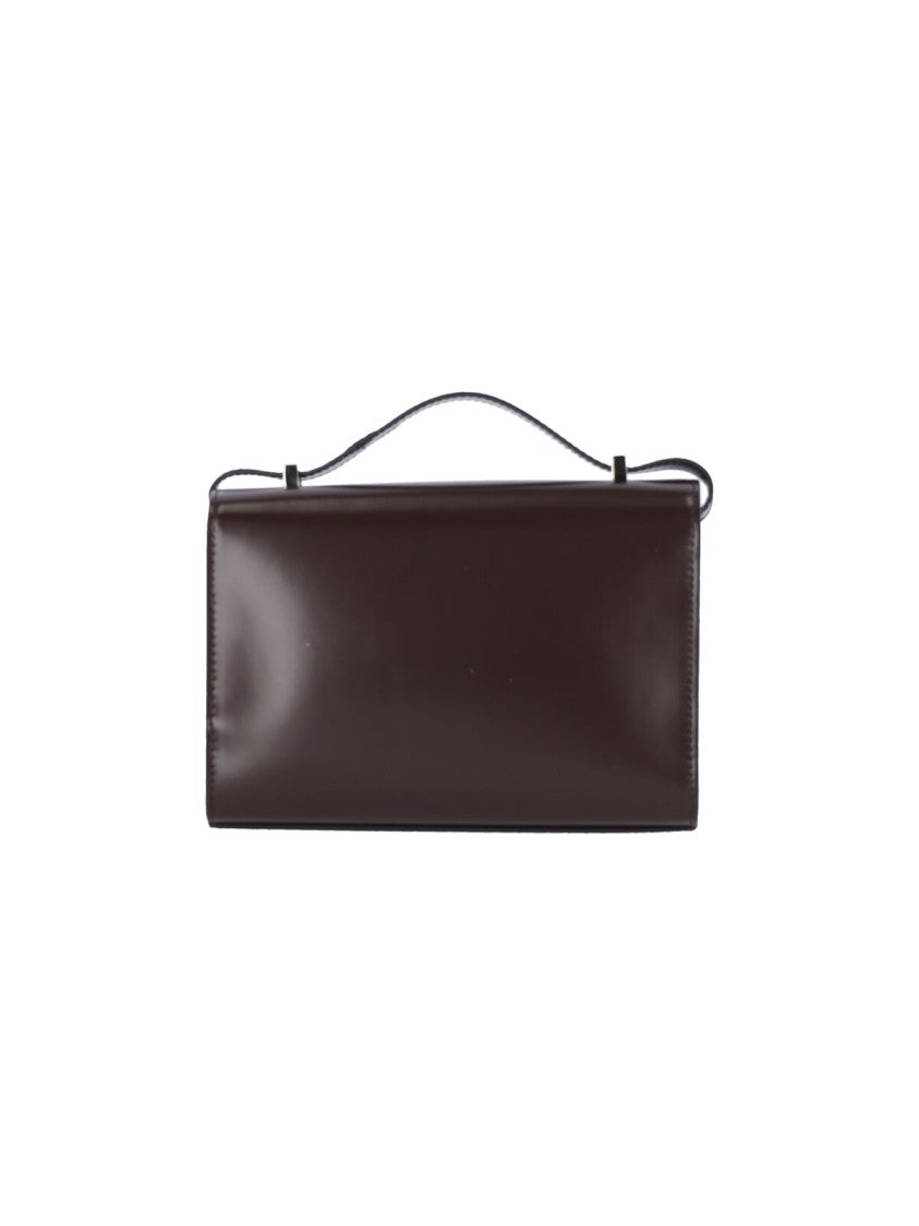 Savette Crossbody Bag In Dark Brown Hammered Leather