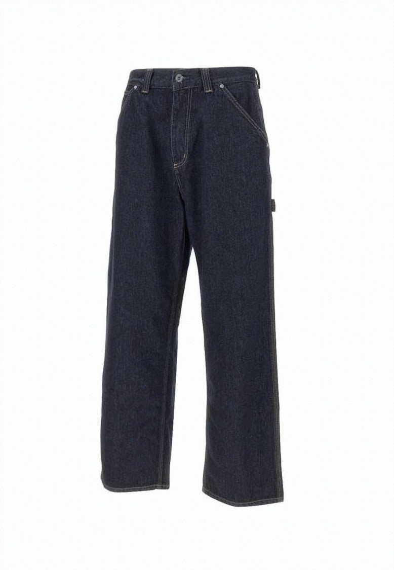 Carhartt Wip Relaxed Wide-Leg Denim Pants With Utility Pockets